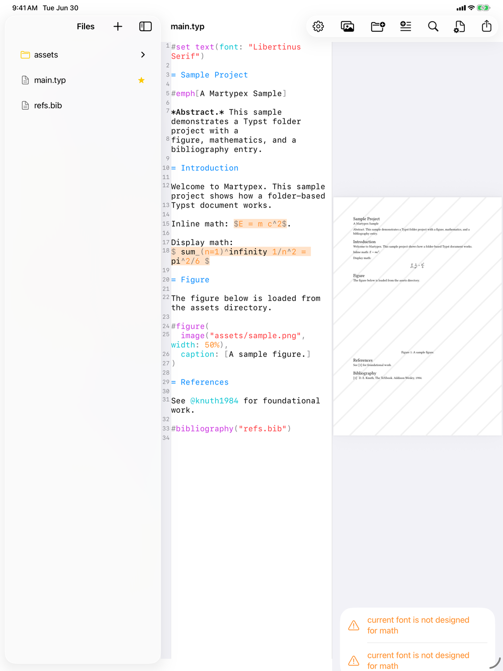 Project Browser on iPad, light mode